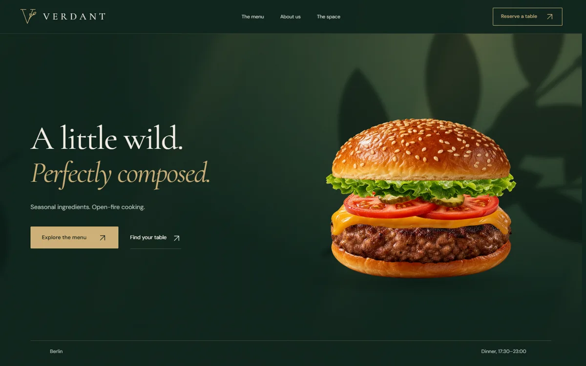 Verdant homepage, captured from the live prototype on 18 September 2026